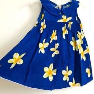 Hawaiian Dress Set Matching Dress and Bottom Plumeria Flowers Prints